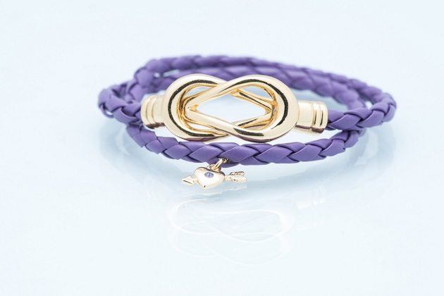 施華洛世奇璀晶寶石一見鍾情系列-金愛心優雅紫 1